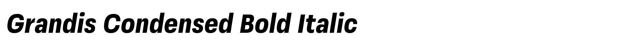 Grandis Condensed Bold Italic image